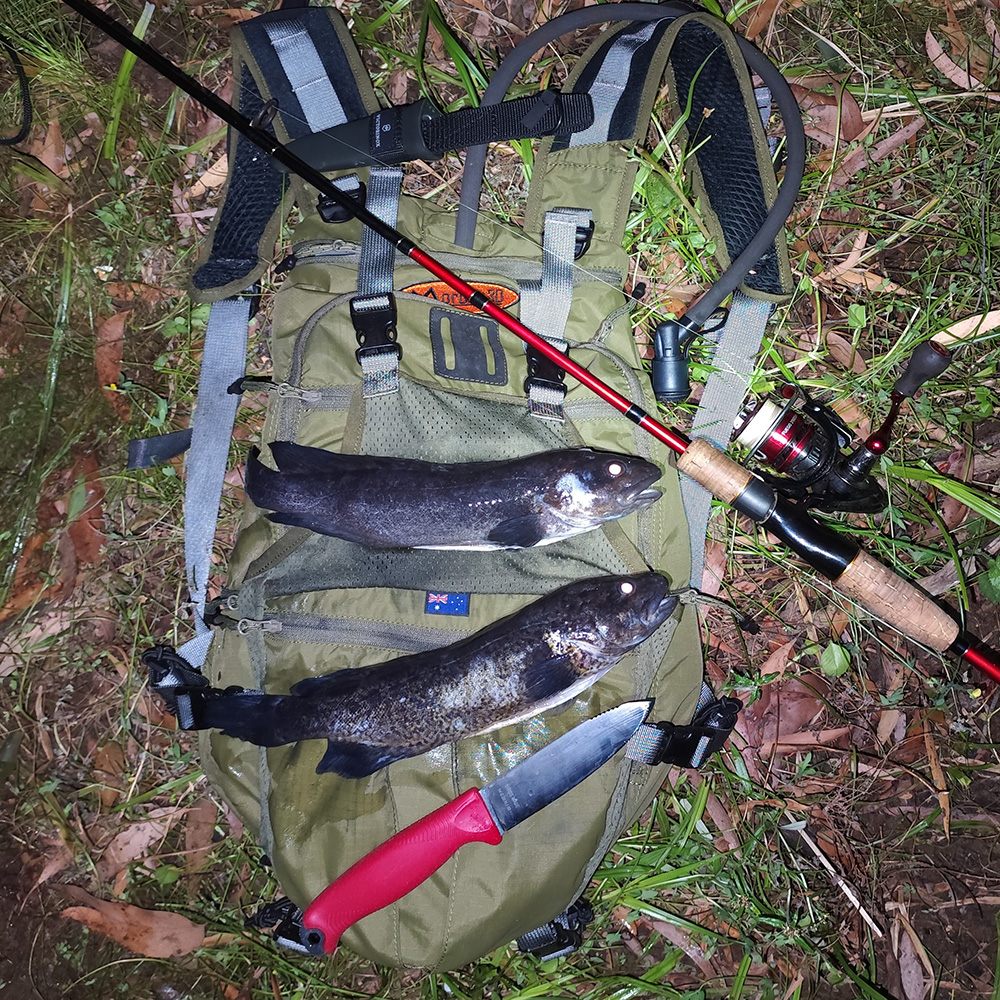 Moroka 30 Breakaway bag used while fishing